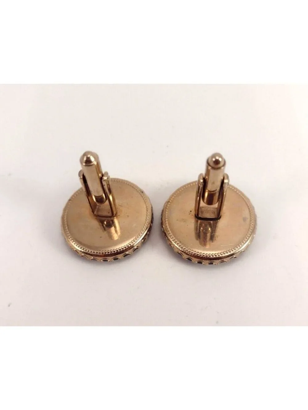 Vintage Chariot Cuff Links Black Winged Roman Mens Cufflinks Mid Century Plastic